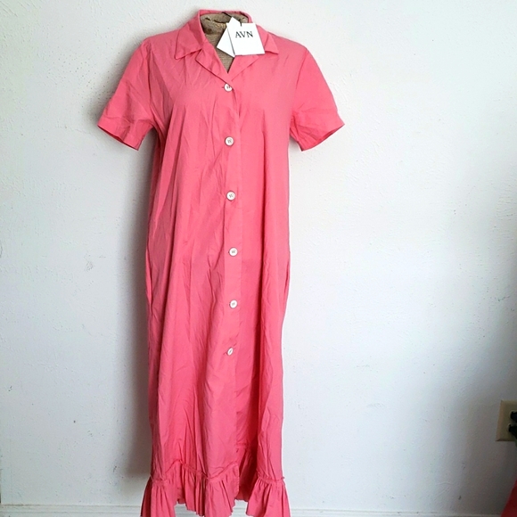 AVN Italy Cotton Shirt Dress - Picture 1 of 6